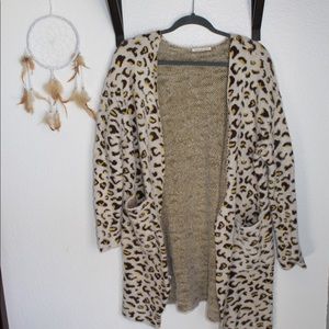 Cheetah print cardigan